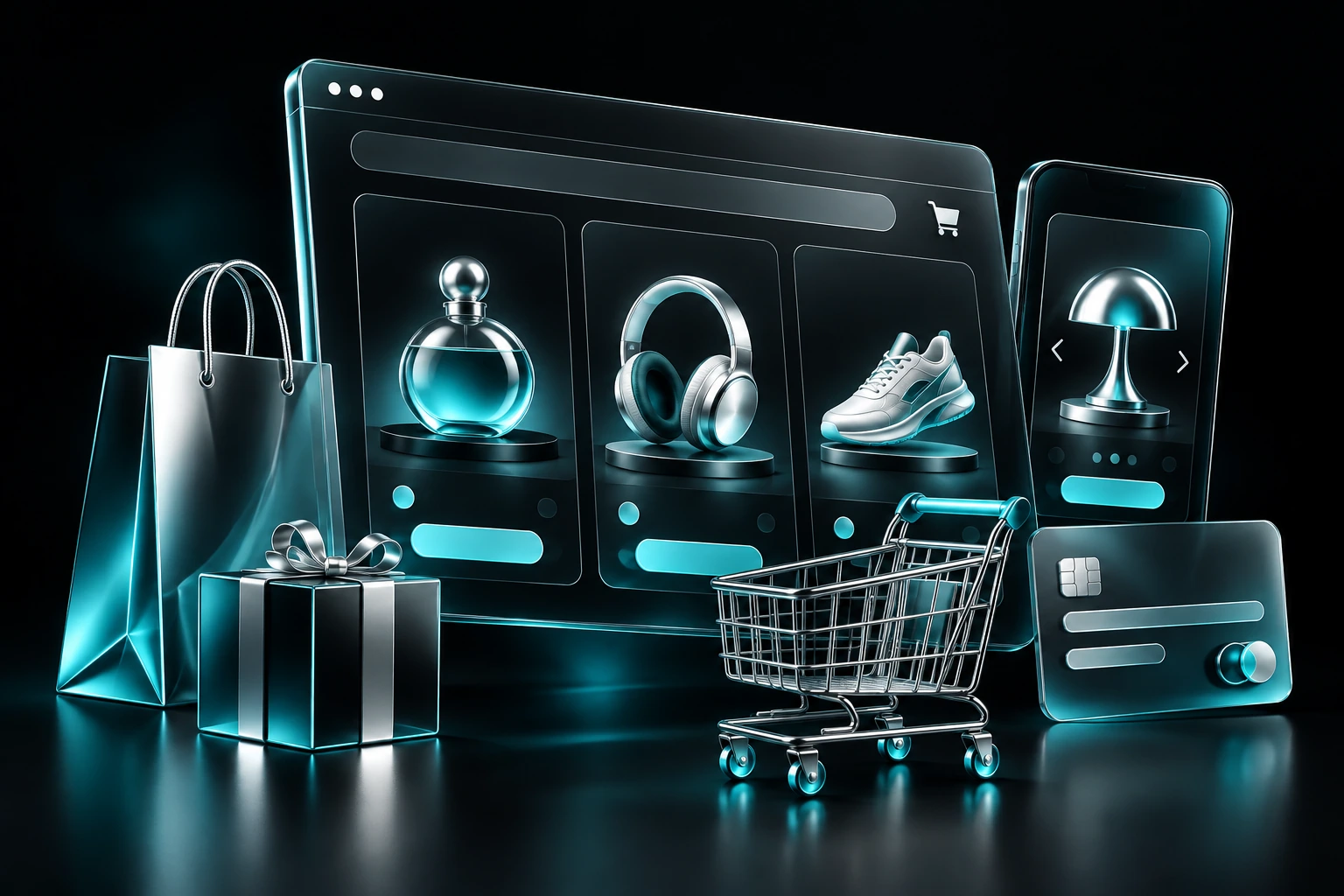 Ecommerce development concept illustration