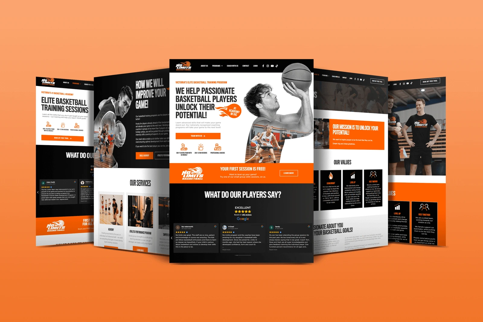 Full Nolimitsbasketball website presentation