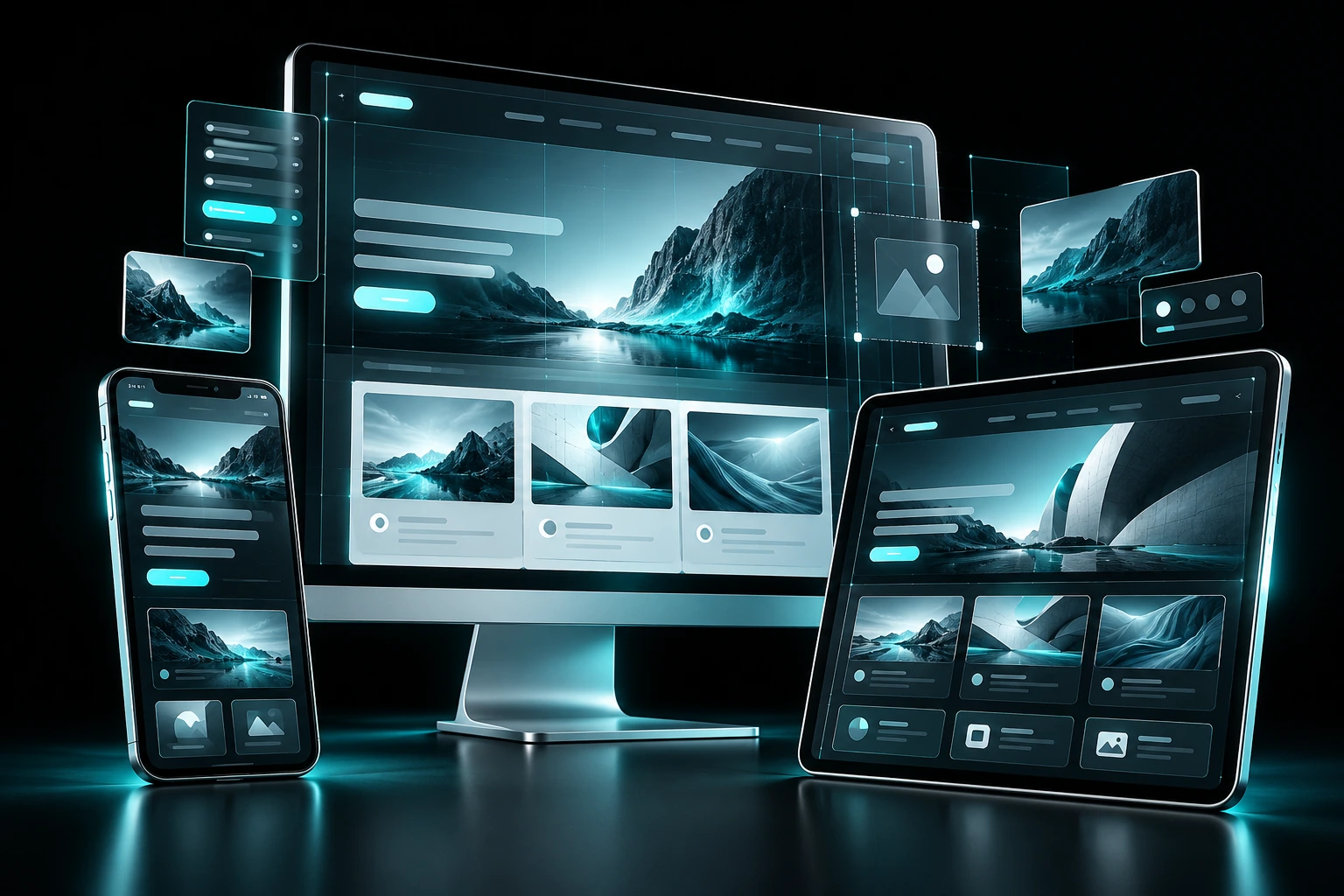 Website design & development concept